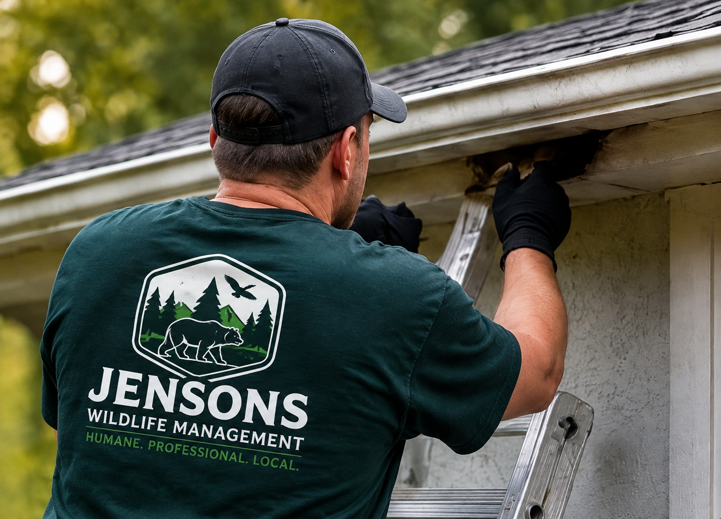 Wildlife exclusion repair work at a home